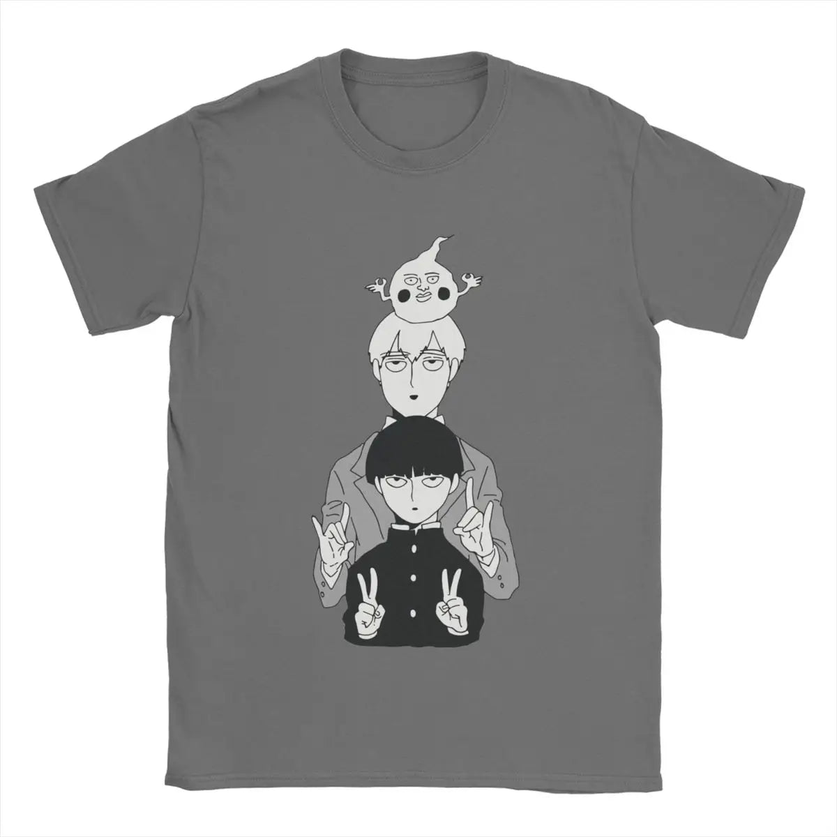 Fashion POMEL T-Shirt Men Round Neck Pure Cotton T Shirts Anime Short Sleeve Tees Summer Clothing