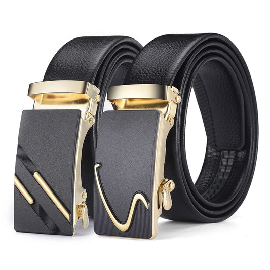 Men's Luxury PU Leather Business Belt