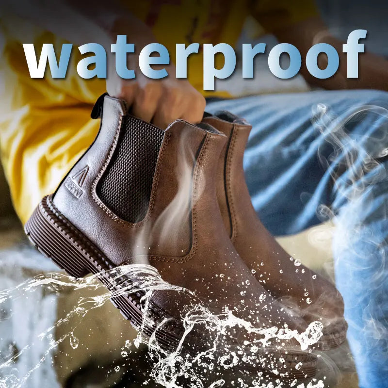 Men's Waterproof Steel Toe Work Boots