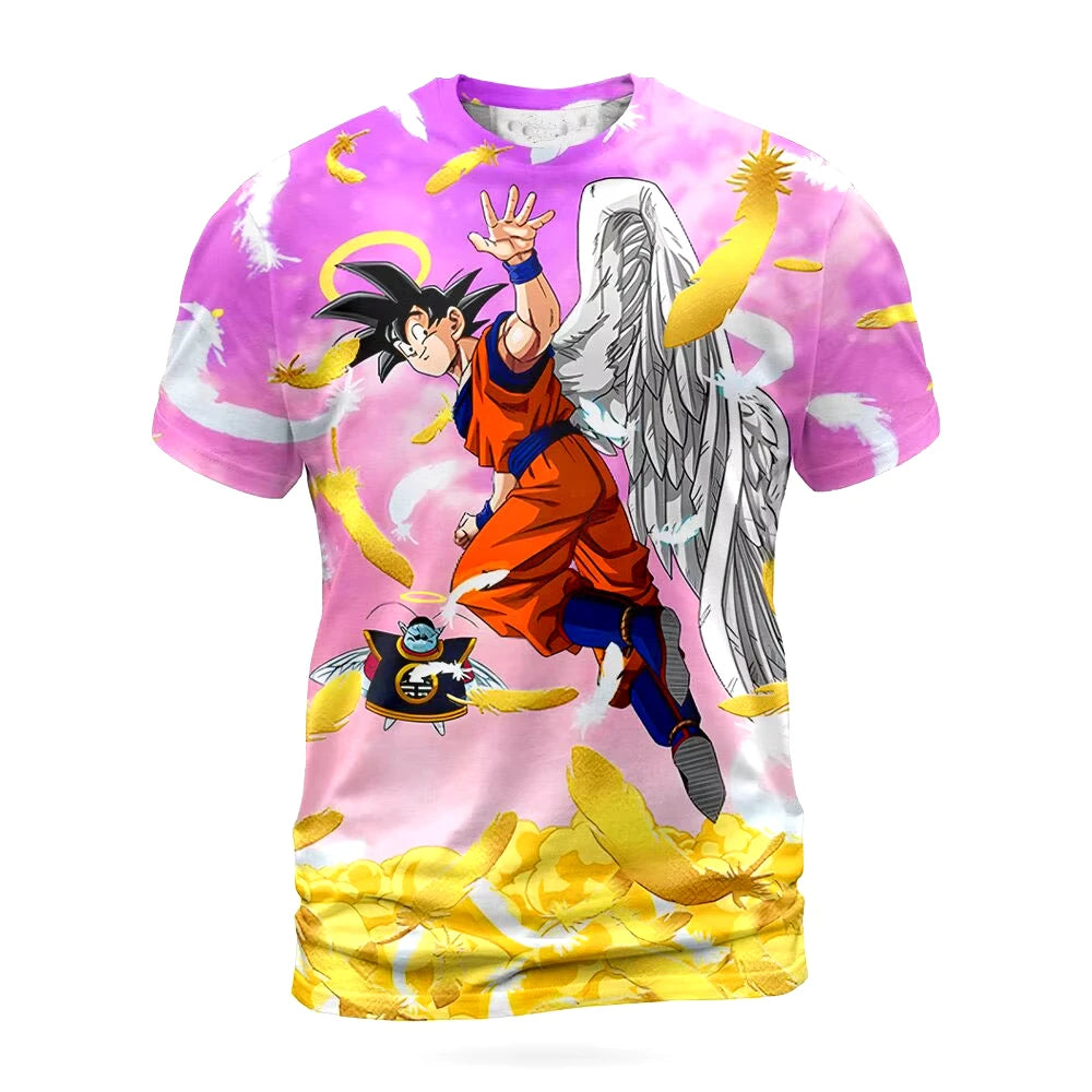 Summer Anime Dragon Ball Z Wukong Men's T Shirt 3D Printed Role Play Women's Children's Street T-shirts Unisex Oversized Tops