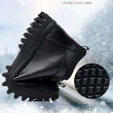 Men's Winter Leather Snow Boots