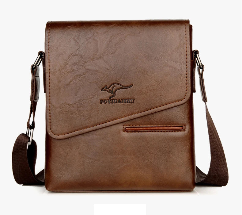 Kangaroo Leather Messenger Bag for Men