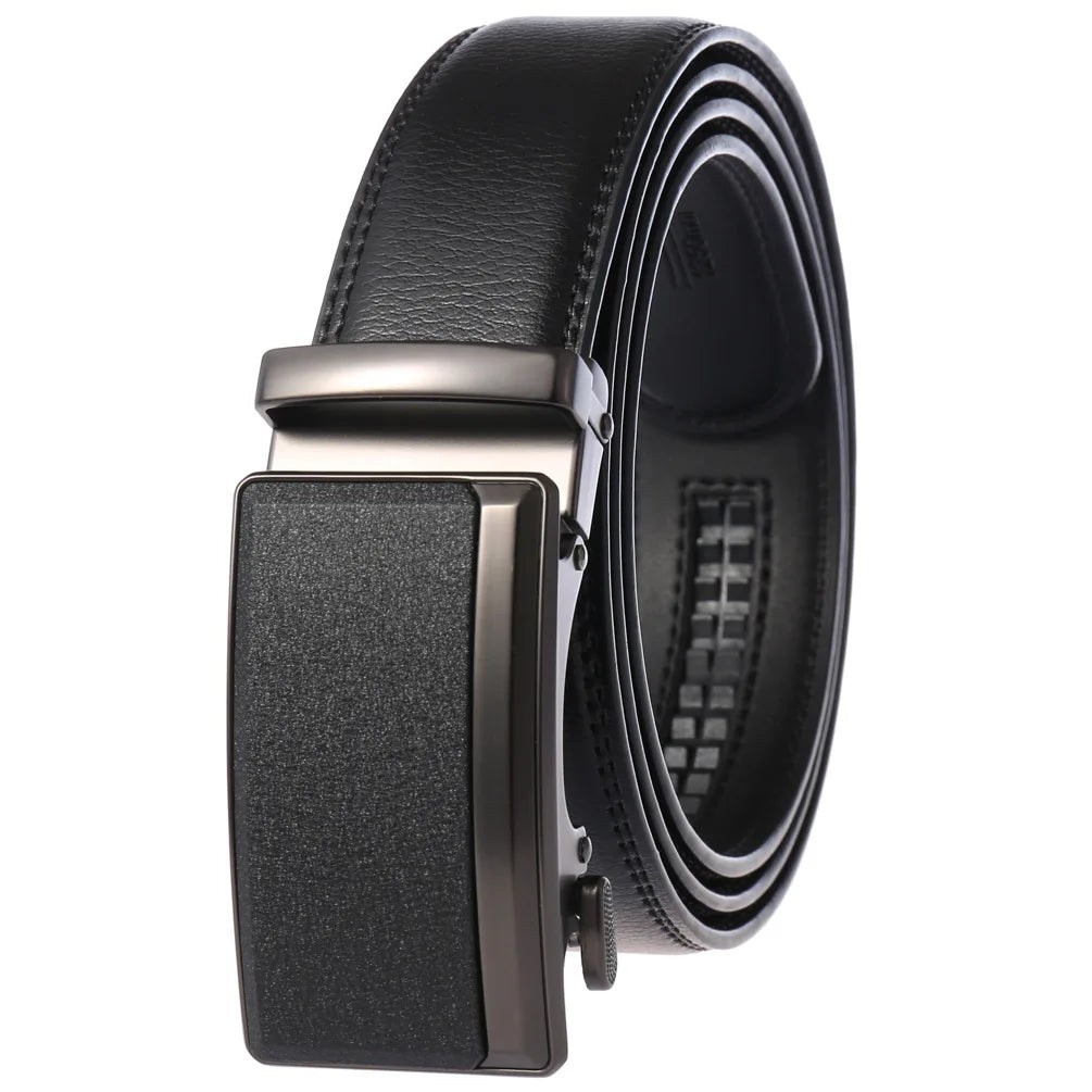 Men's Leather Automatic Buckle Belt 3.5cm