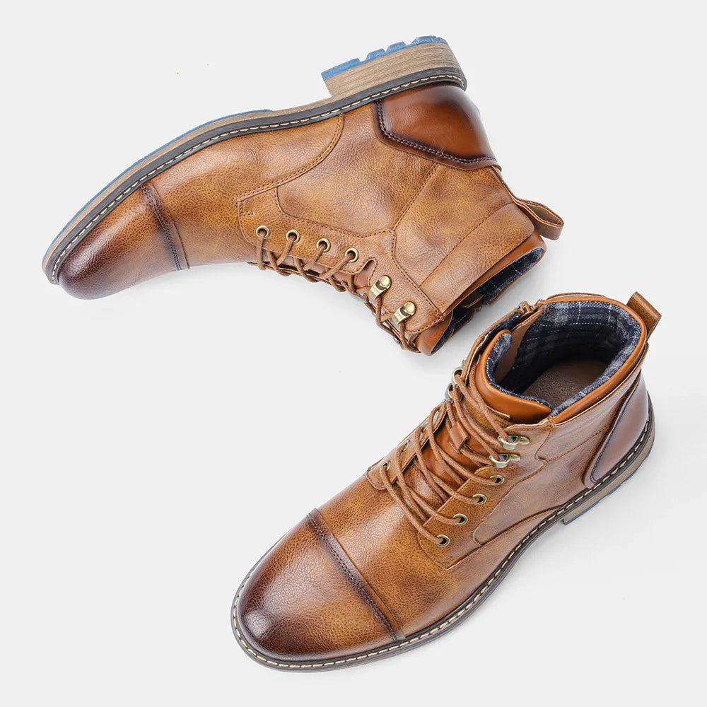 Men's Leather Ankle Boots #AL605