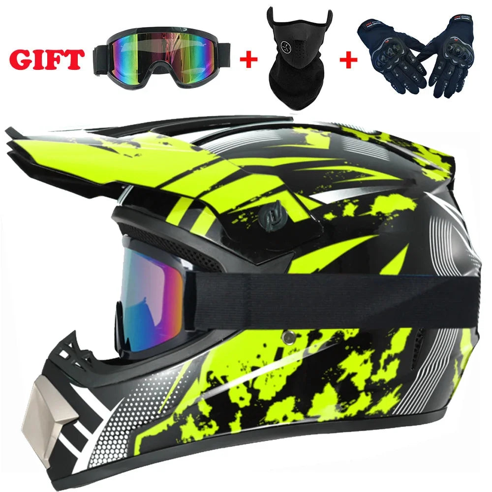 Motorcycle Helmet Off-road Helmet Bike Downhill AM DH Cross Helmet Capacete Motocross Casco Send 3 Gift Man Children Motocross