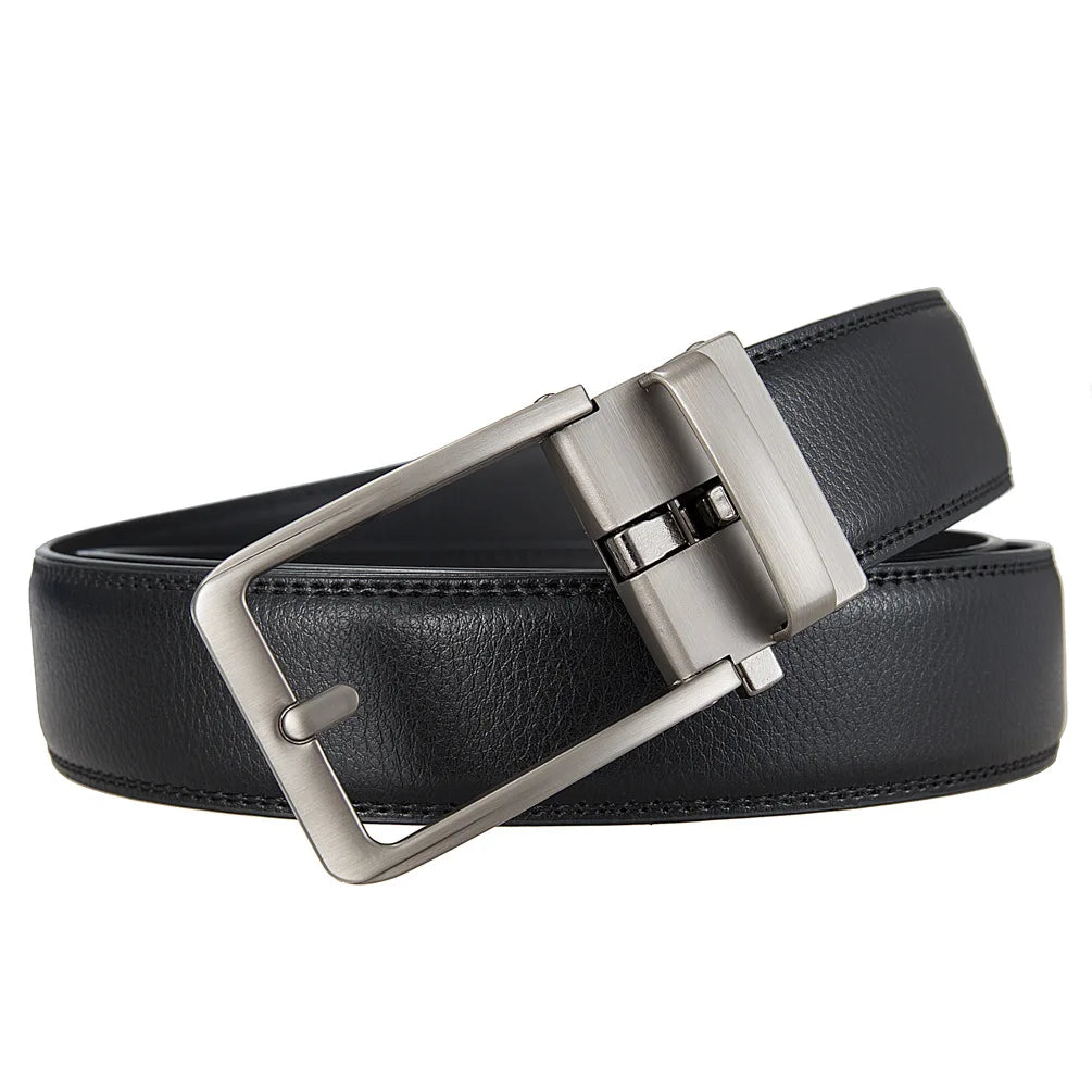 Men's Leather Automatic Buckle Belt 3.5cm