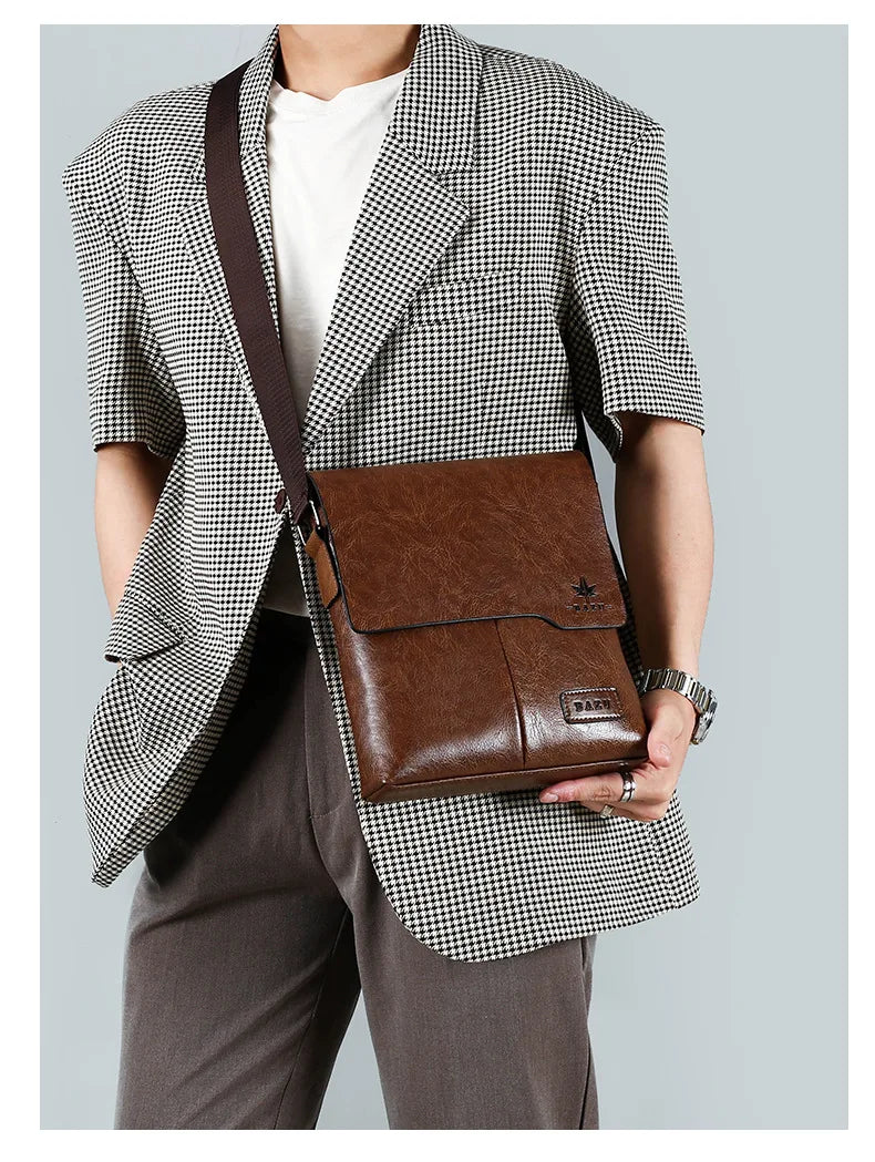 Luxury Brand Vintage Leather Messenger Bag