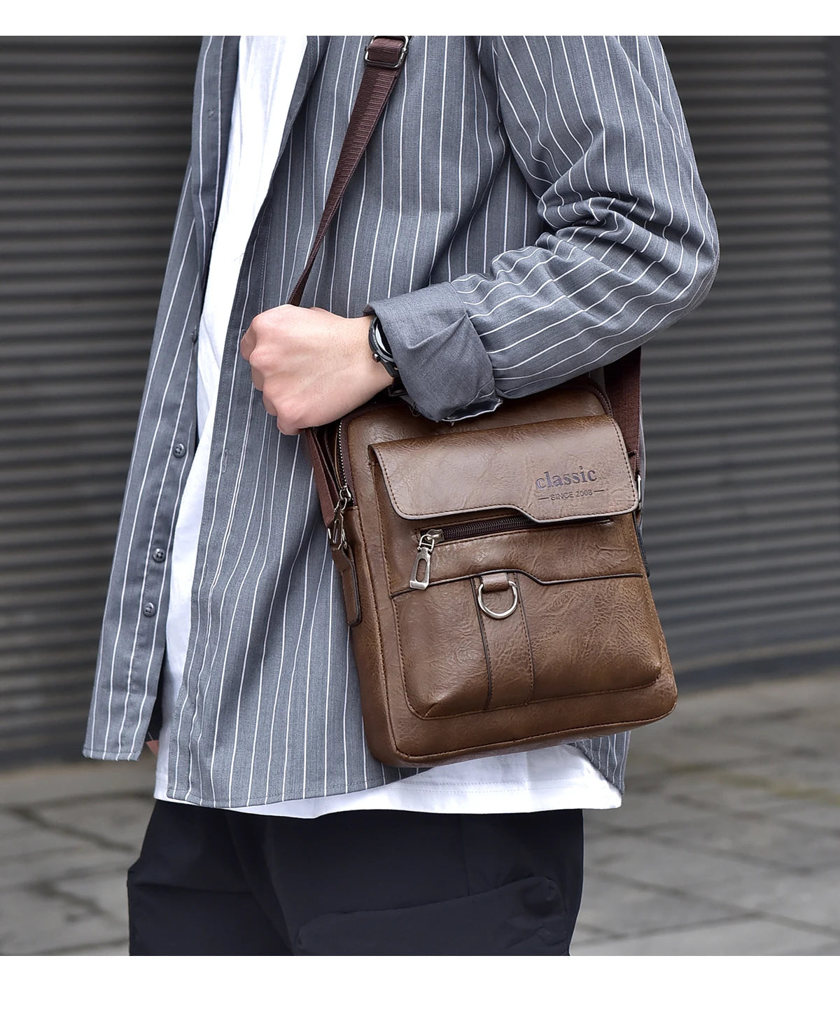 Men's Luxury Leather Crossbody Bag