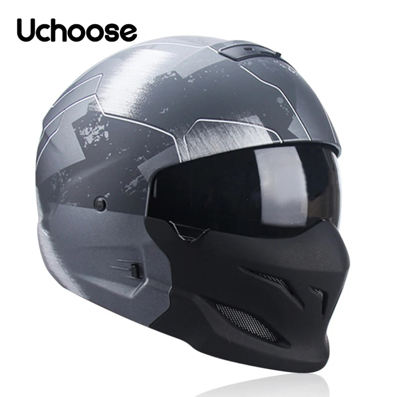 2022 Scorpion Helmet Detachable Multi-purpose Combination Helmet Motorcycle Locomotive Personality Half Predator Helmet