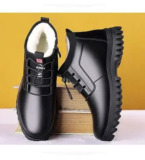 Men's Winter Leather Snow Boots