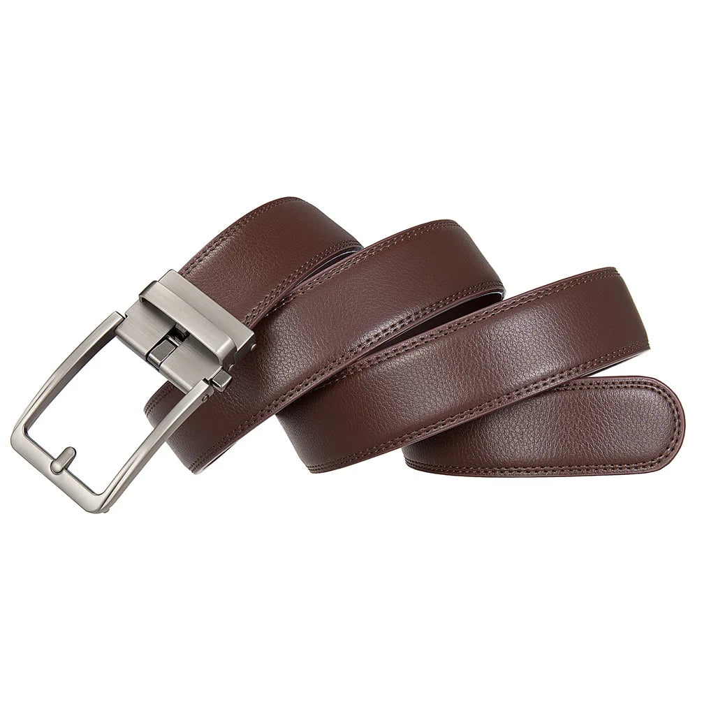 Men's Leather Automatic Buckle Belt 3.5cm