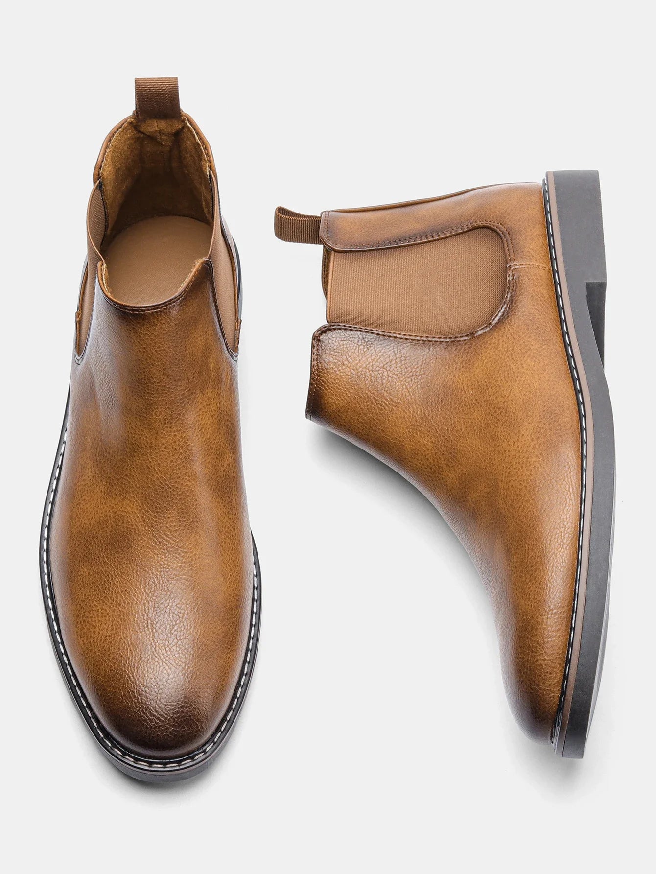 Retro Men's Leather Chelsea Boots