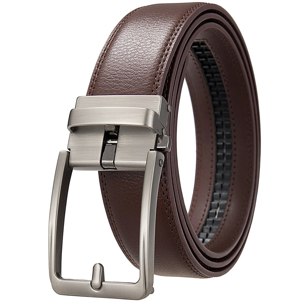 Men's Leather Automatic Buckle Belt 3.5cm