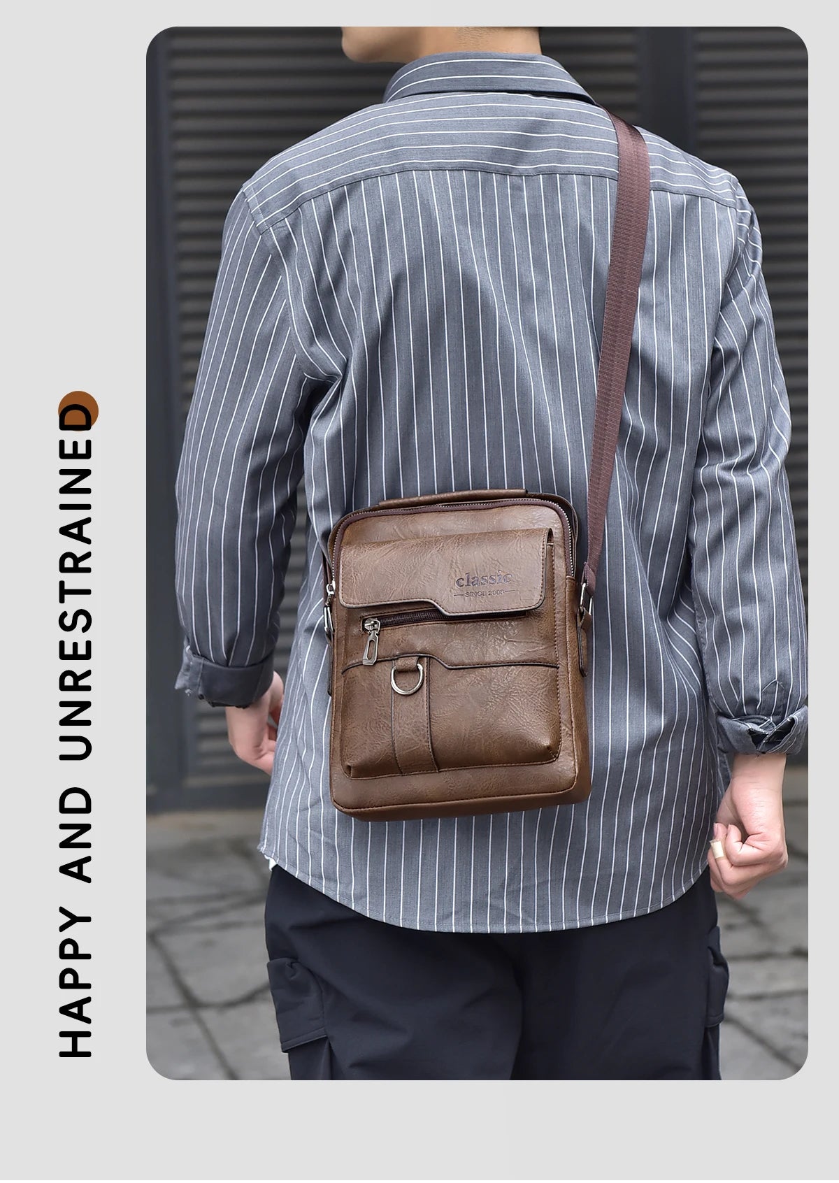 Men's Luxury Leather Crossbody Bag