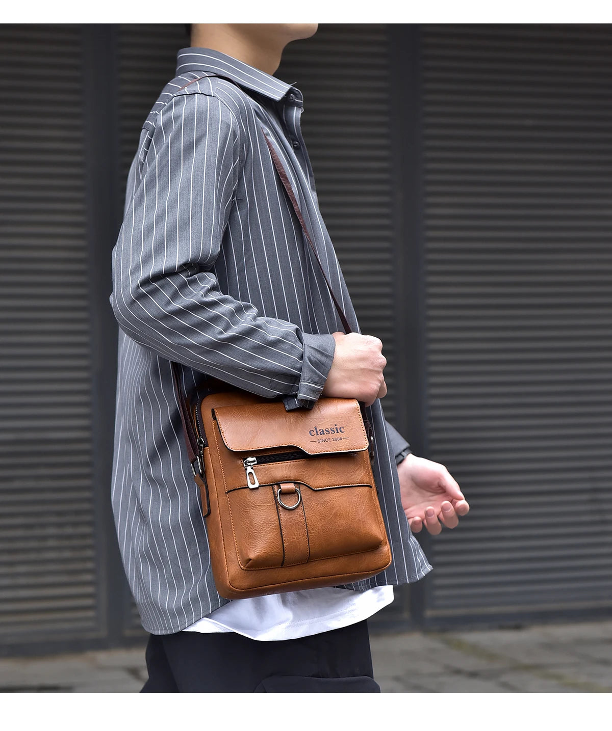 Men's Luxury Leather Crossbody Bag