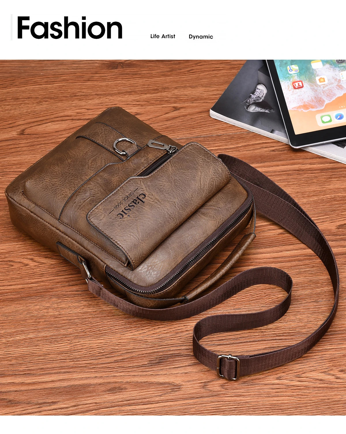 Men's Luxury Leather Crossbody Bag