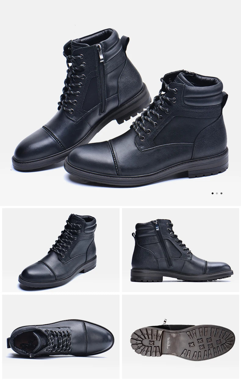 VRYHEID Men's Leather Ankle Boots