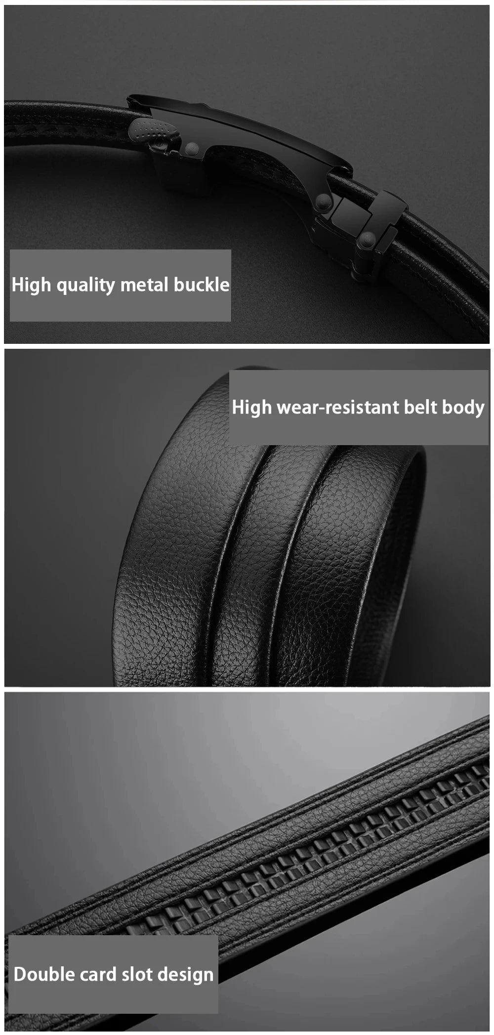 Men's Luxury PU Leather Business Belt