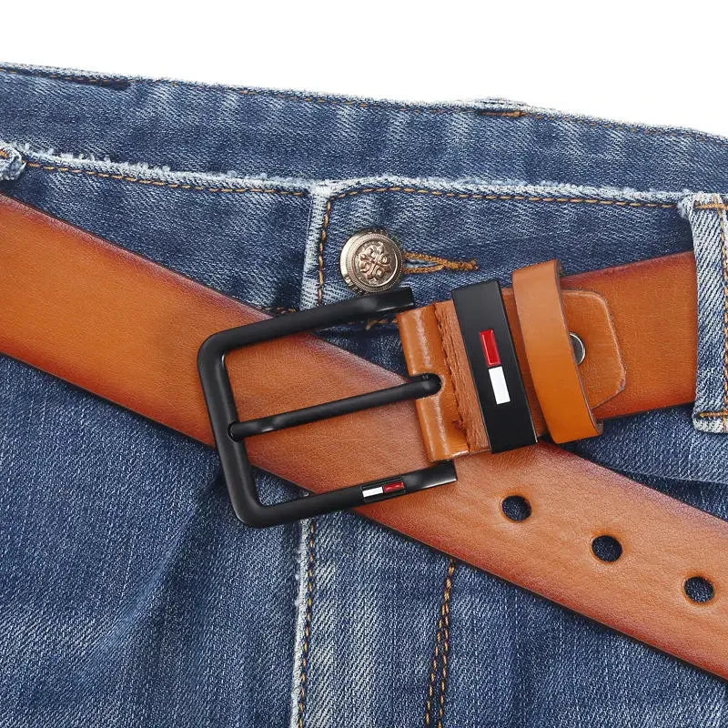 Men's PU Leather Alloy Pin Buckle Belt