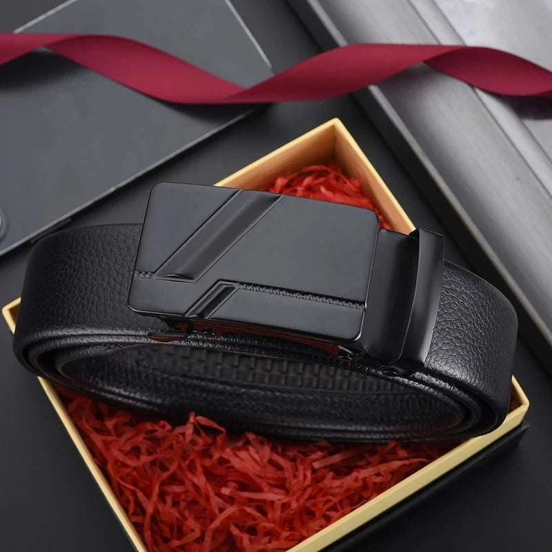 Men's Luxury PU Leather Business Belt