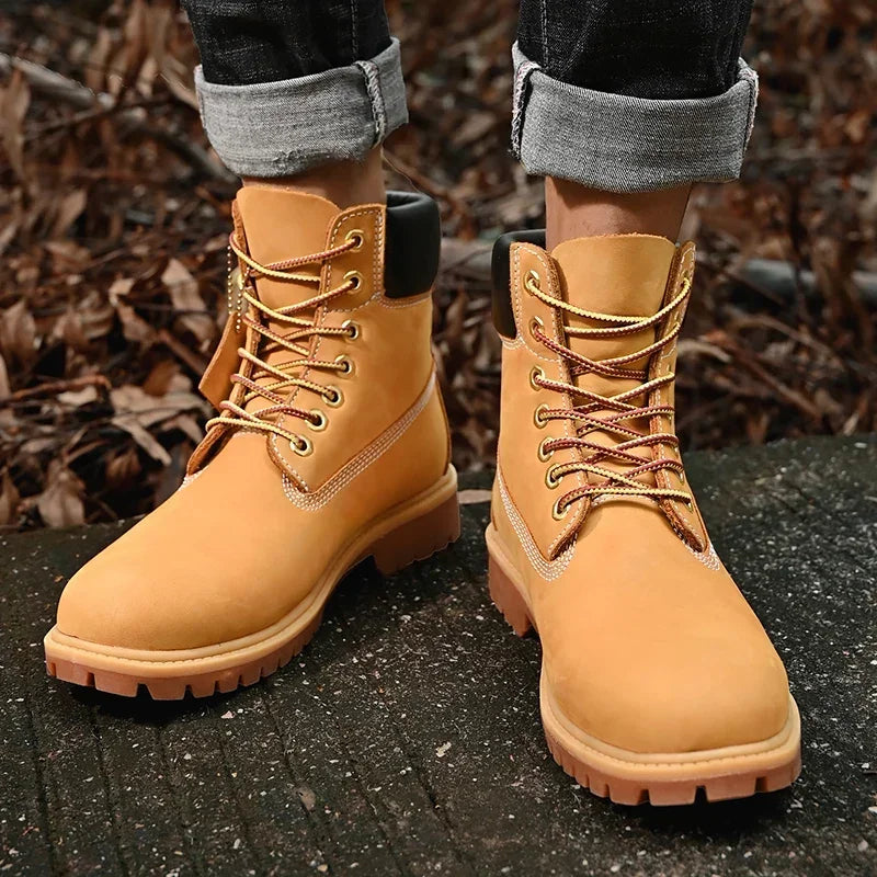 Men's High-Top Leather Boots