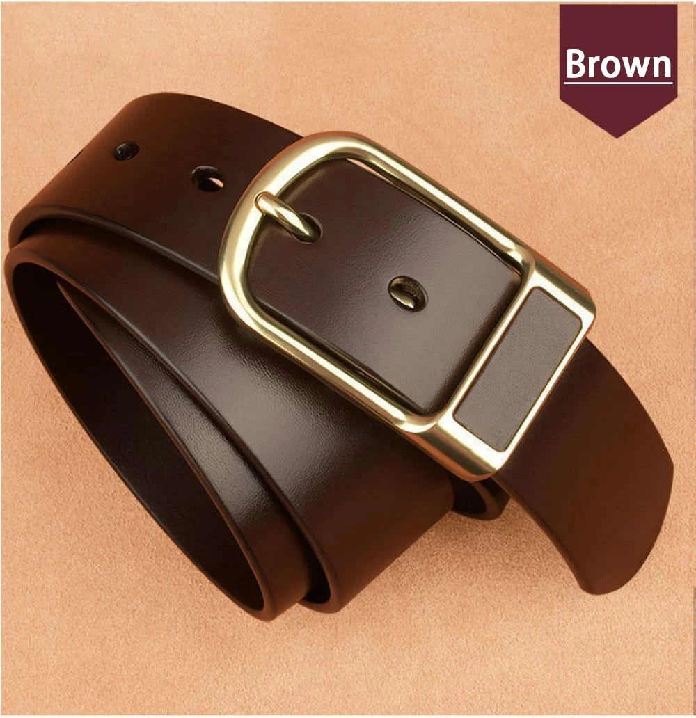 Genuine Leather Men's Business Cowboy Belt 2024