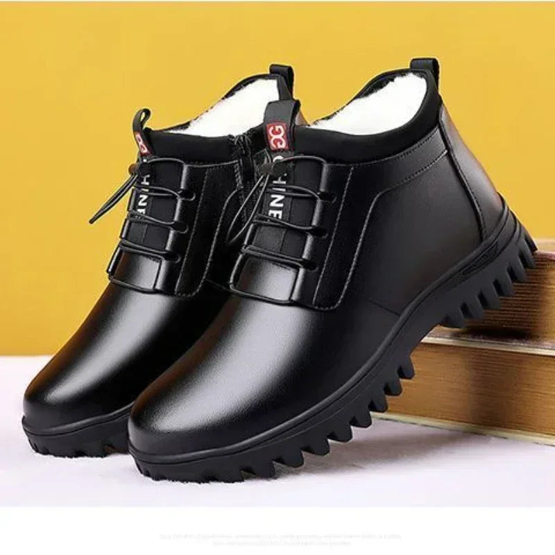 Men's Winter Leather Snow Boots