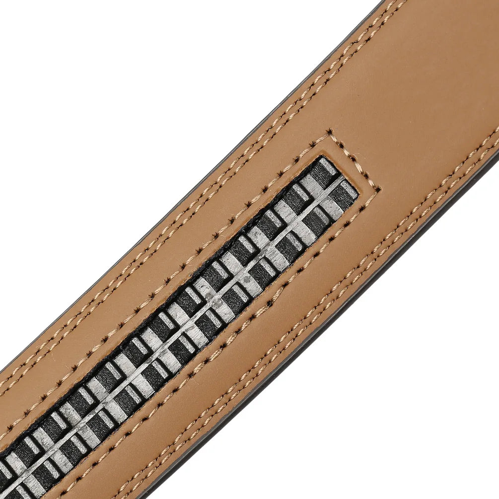 High Quality No-Holes Leather Ratchet Belt for Men