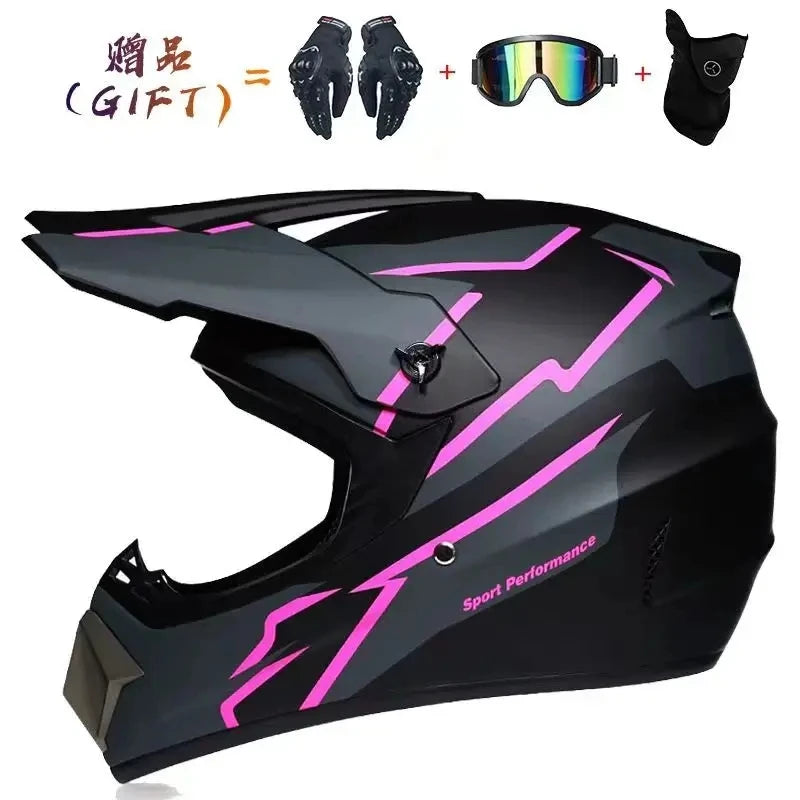 Motorcycle Helmet Off-road Helmet Bike Downhill AM DH Cross Helmet Capacete Motocross Casco Send 3 Gift Man Children Motocross