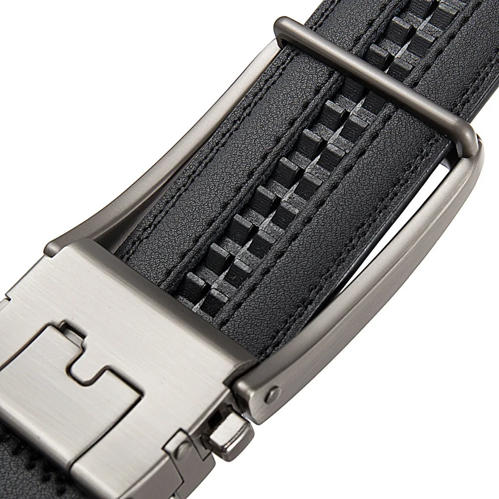 Men's Leather Automatic Buckle Belt 3.5cm