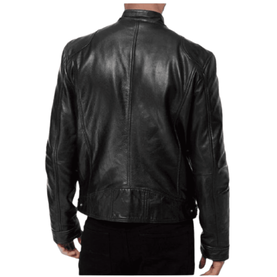 Sword Black Leather Jacket Black Bomber Jackets