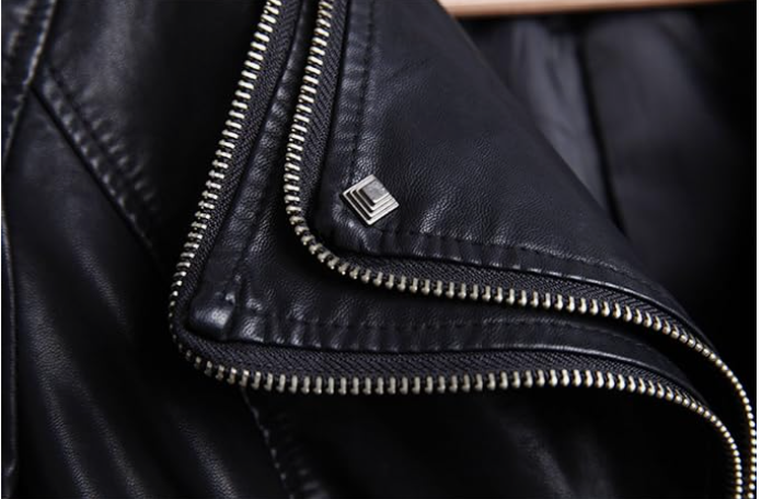 Women's Studded Faux Leather Biker Jacket Black Bomber Jackets