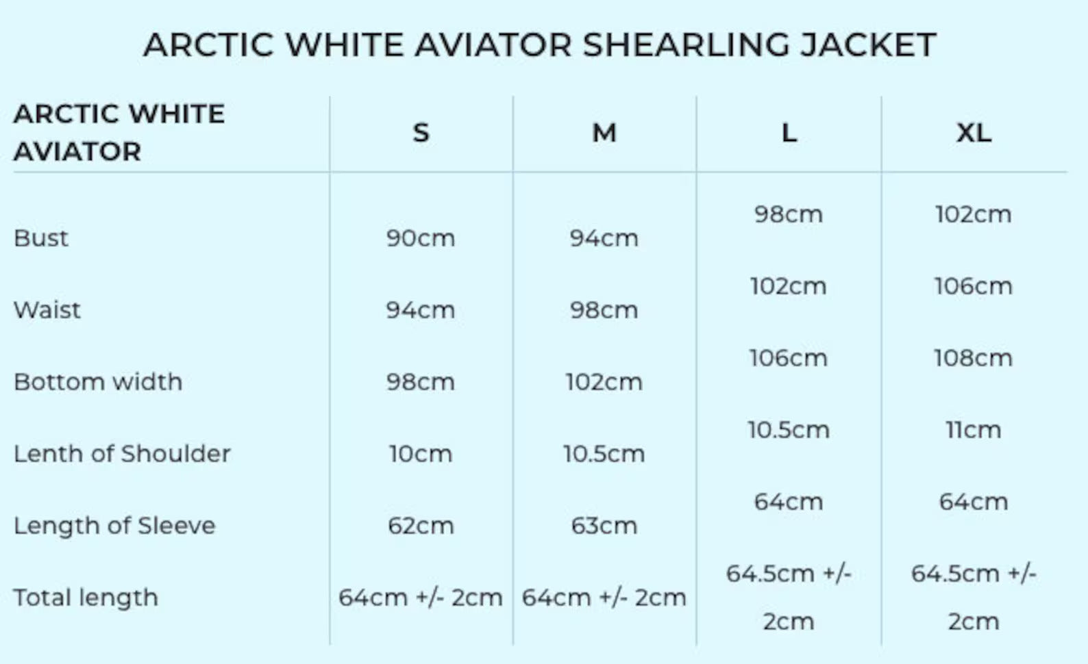 Womens Arctic white Aviator Shearling Jacket