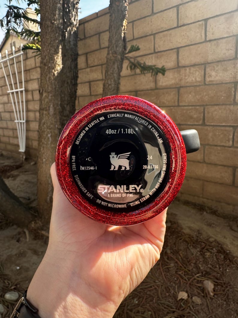 Hand Crafted Stanley 40 0Z Tumbler Red and Black