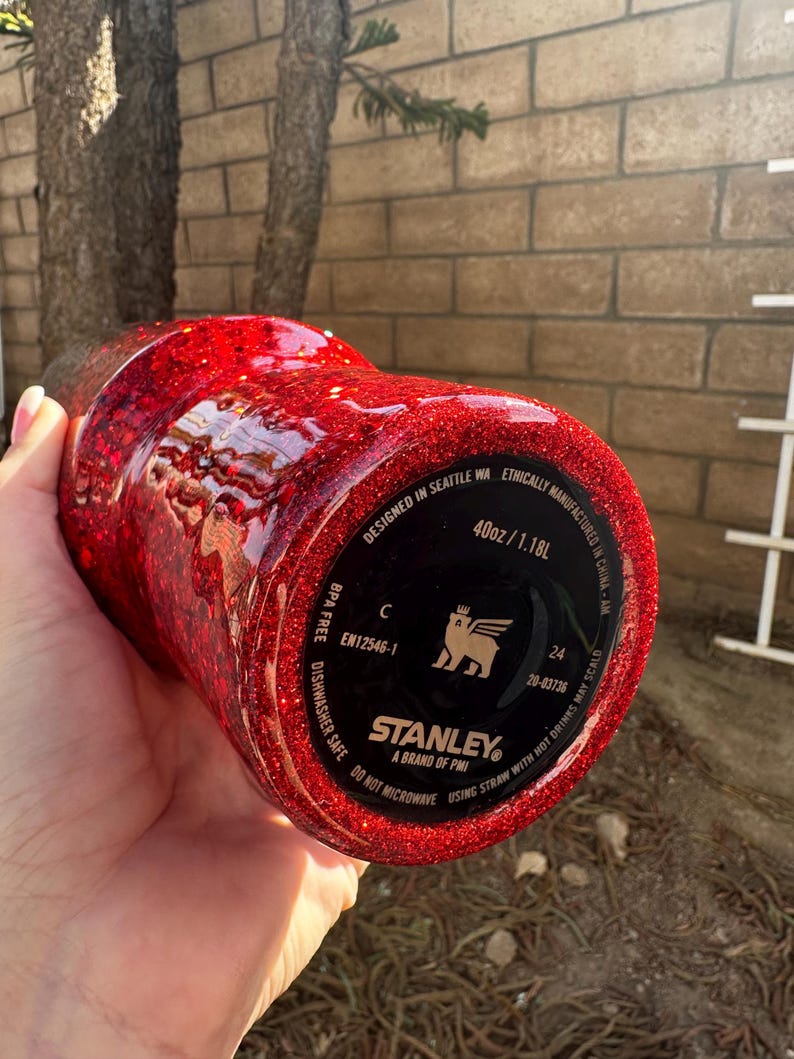 Hand Crafted Stanley 40 0Z Tumbler Red and Black