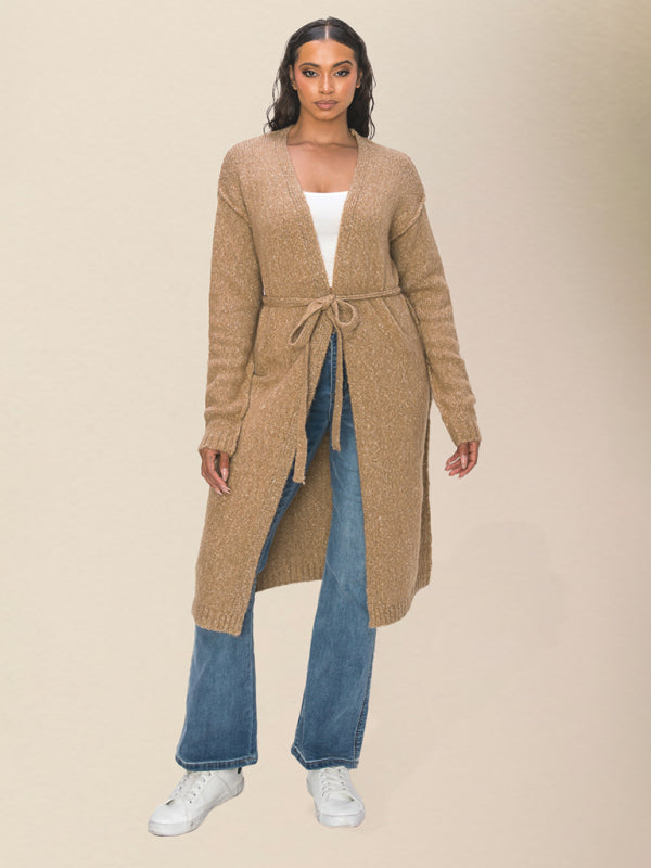 Women's Casual Self Design Knit Cardigan Top
