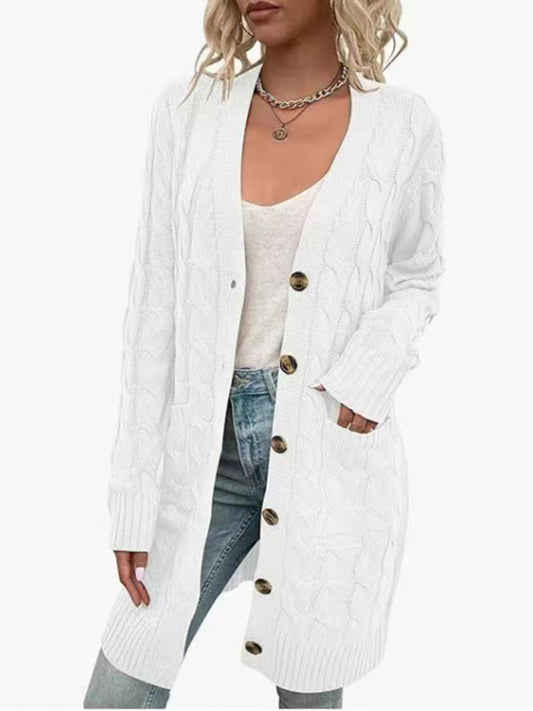 Women's outerwear fashionable long single-breasted  Long Sleeve Lapel Shirt