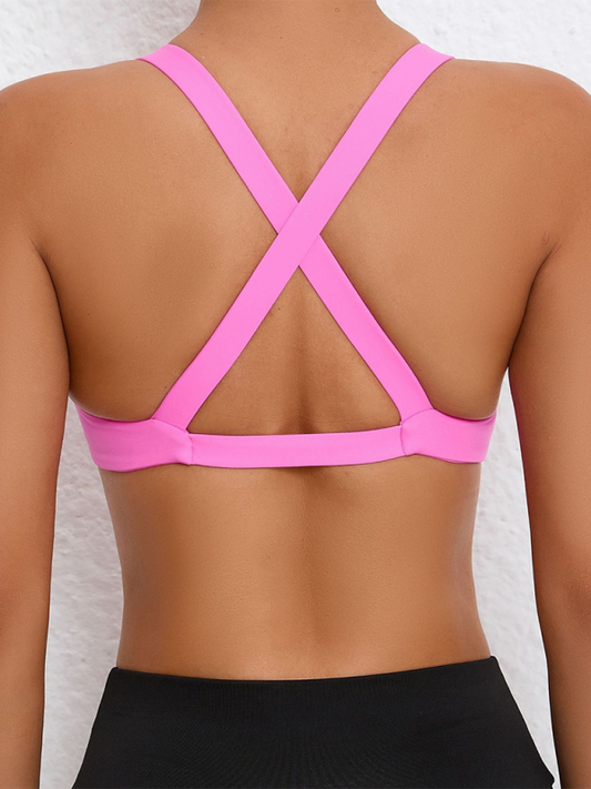 Tight-fitting quick-drying sports yoga bra for outdoor running cross-back fitness underwear