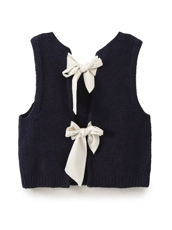 New Fashion Vest Bow Tie Sweater Vest