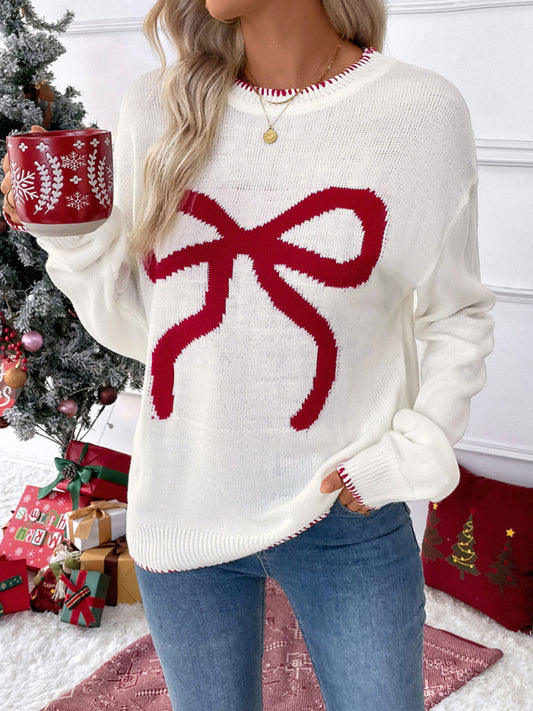 Loose Long Sleeve Crewneck Christmas Sweater