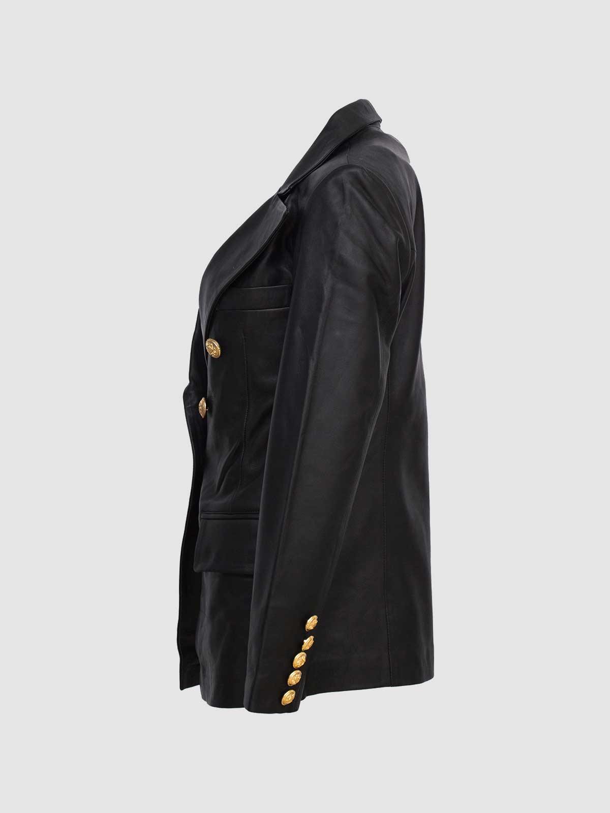 Women Black Leather Coat