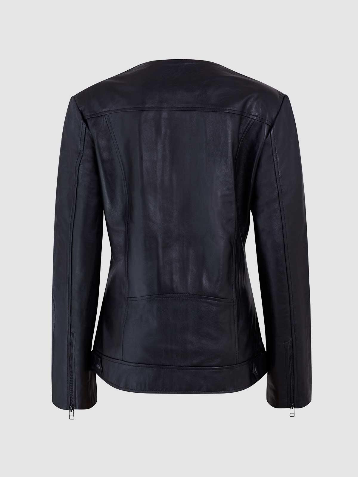 Lightweight Leather Biker Jacket