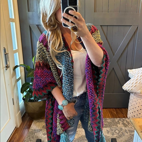 Bohemian Loom Cardigan Sweater