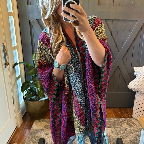 Bohemian Loom Cardigan Sweater