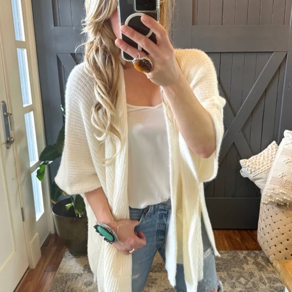 Cedar River Cream Oversized Cardigan Sweater