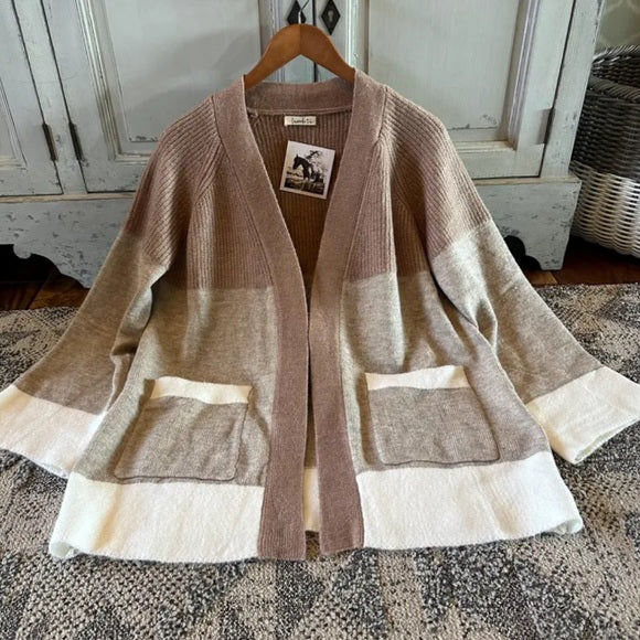 Monroe Color Blocked Cardigan Sweater