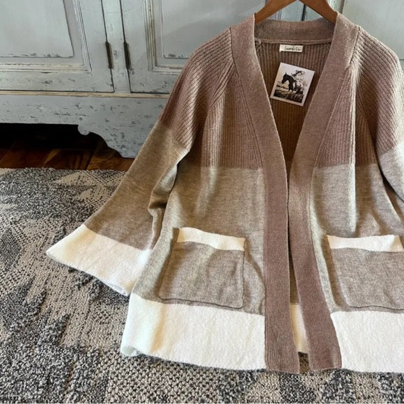 Monroe Color Blocked Cardigan Sweater