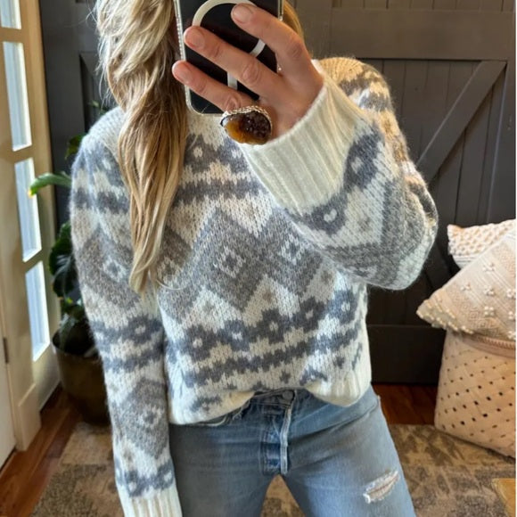 Alline Ski Nordic Fair Isle Pullover Sweater