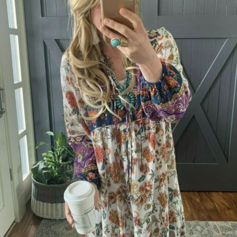 Kelly Bohemian Floral Maxi Dress