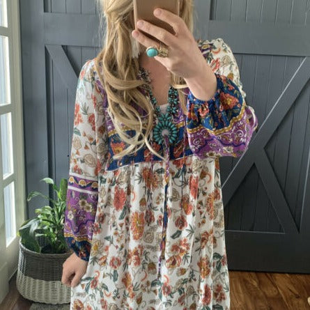 Kelly Bohemian Floral Maxi Dress